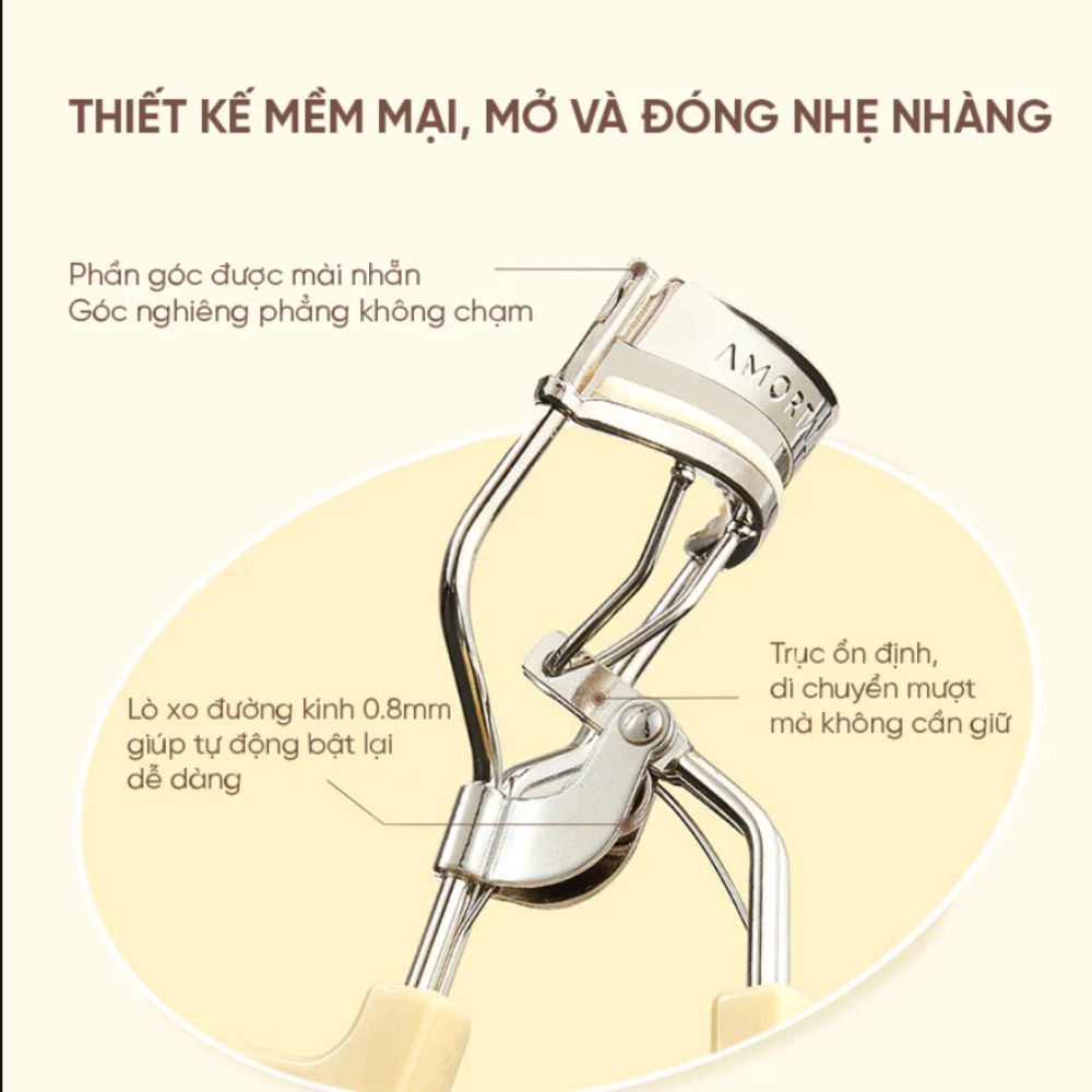 Ảnh 7 của Bấm Mi AMORTALS Dụng Cụ Uốn Cong Lông Mi , Giữ Nếp Lâu Dài, đầu đệm siêu mềm