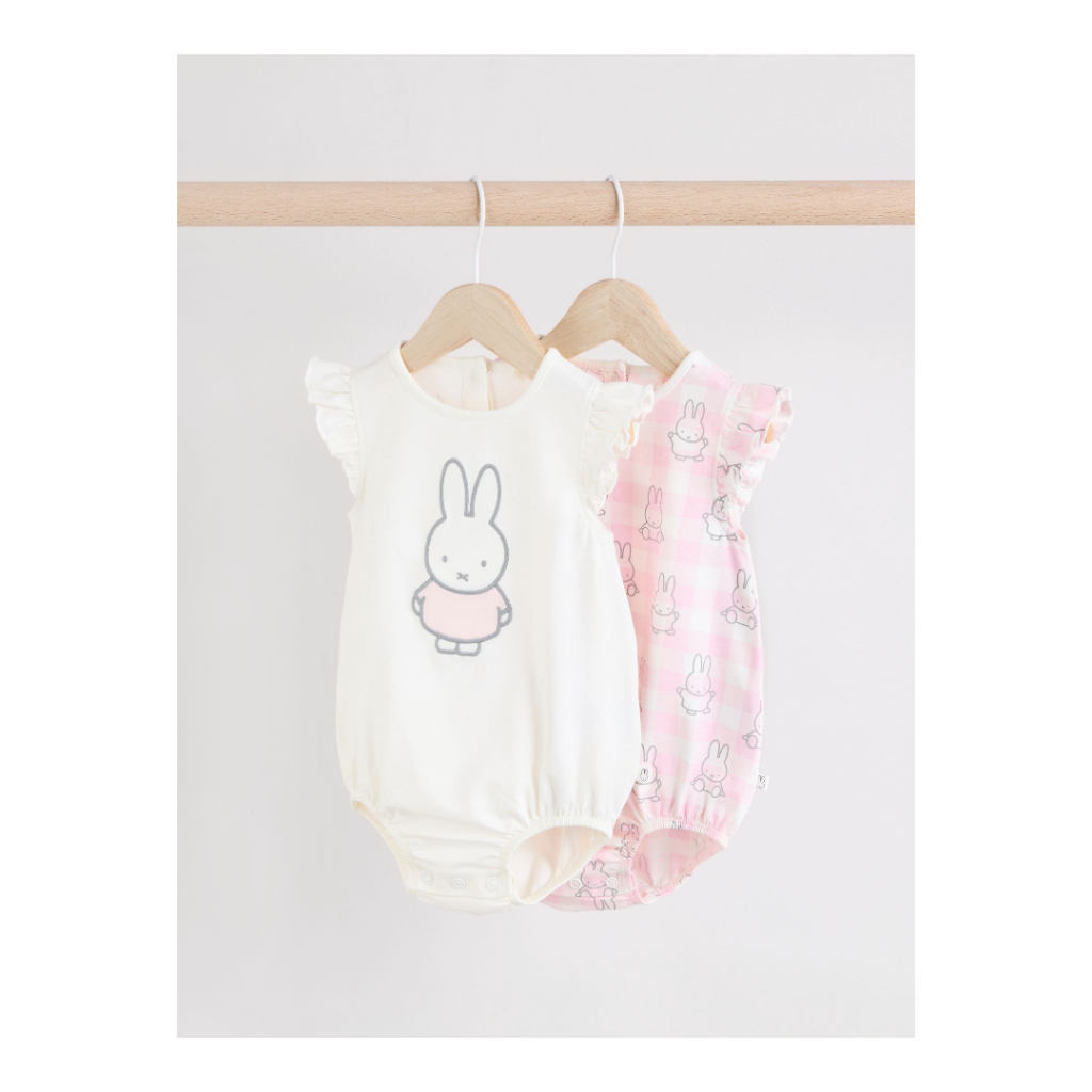 (AnChi Authentic) (Có tách lẻ) Romper n-e-x-t bé gái form chip họa tiết thỏ miffi