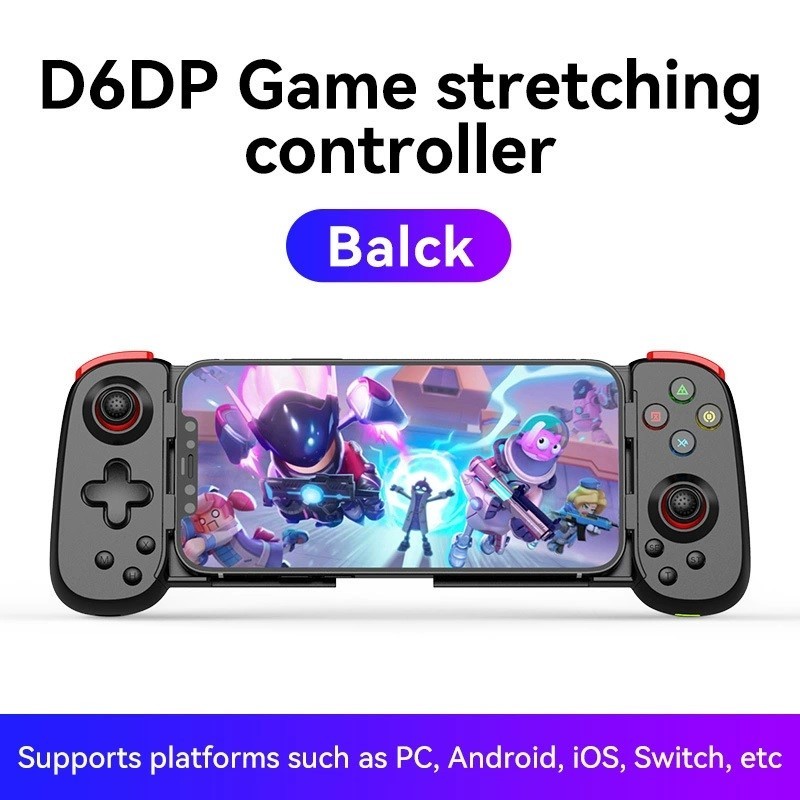 Tay Cầm Game Bluetooth D6 Không Dây – Gamepad đa nền tảng cho PC/Android/iOS/PS3/PS4/Switch cho điện thoại
