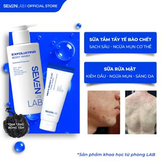 Combo sữa rửa mặt ngừa mụn và sữa tắm tẩy tế bào chết nam giới SEVENLAB giúp sáng da, ngừa mụn, cải thiện làn da