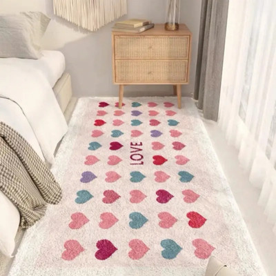 Thảm lông cừu mịn dày dặn mềm mịn để dệt trải chân giường, decor phòng ngủ, cửa ra vào phòng khách kích thước 50x1m2