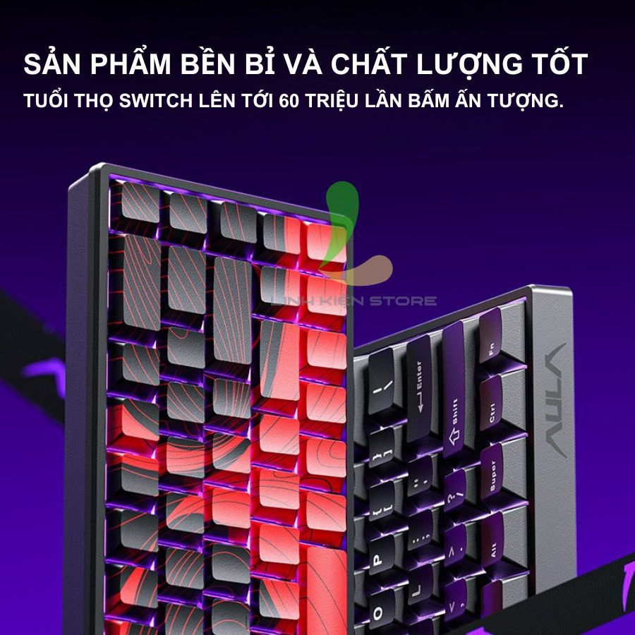 Bàn Phím Cơ Gaming AULA Win68 HE Pro - Bàn Phím Gaming Có Dây Với 68 Phím Cơ Ấn Tượng | BigBuy360 - bigbuy360.vn