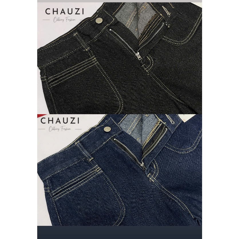 Quần Short Denim Chauzi Lưng Cao Phối Túi Trước Cho Nữ Cao Cấp Phong Cách Thời Trang Hàn Quốc QS247 | BigBuy360 - bigbuy360.vn