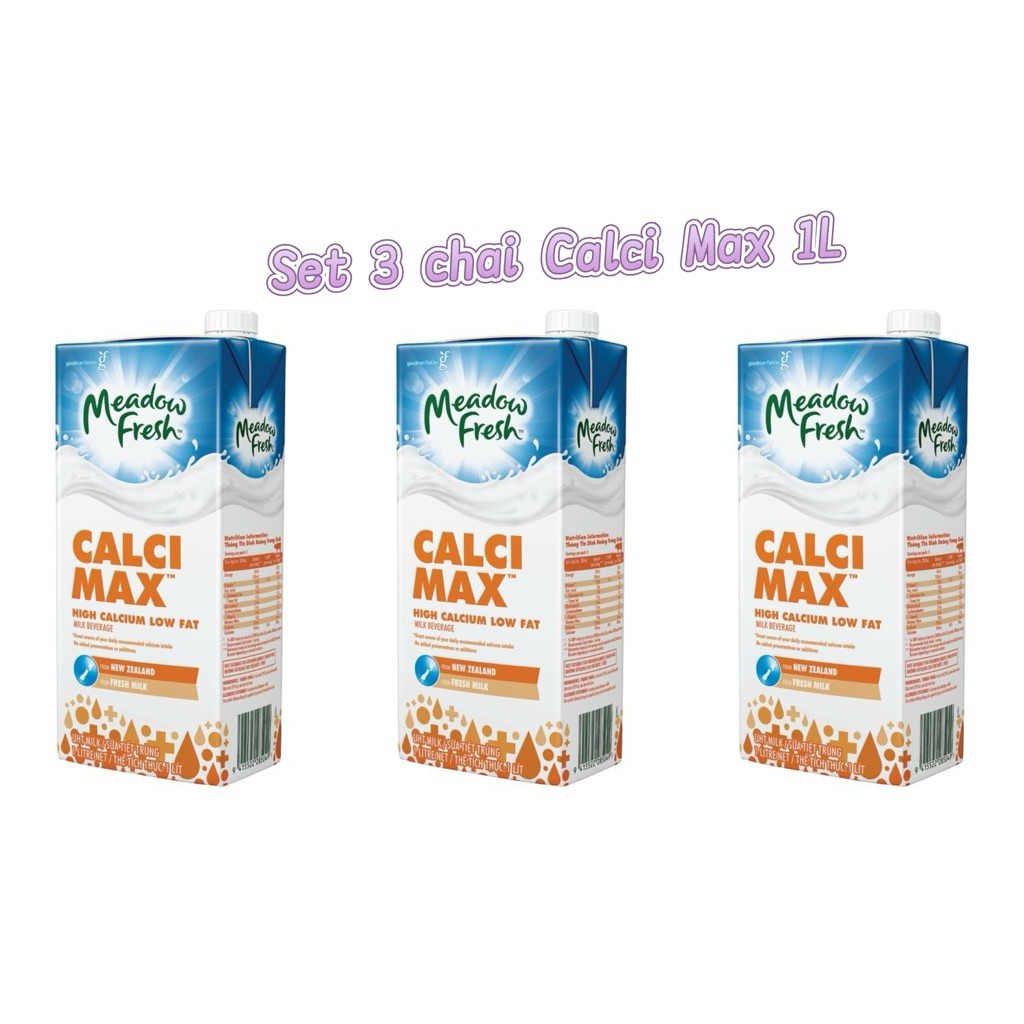 Set 3 chai-Sữa Tươi Meadow Fresh Calci Max -3 chai