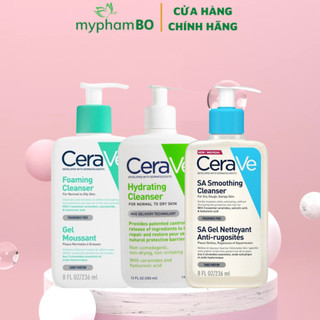  Sữa Rửa Mặt CeraVe Smoothing,Hydrating Cleanser 236ml Cho Da Dầu Da Mụn Da Khô 