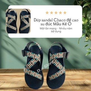 Dép nam nữ Sandal Chaco mẫu KẺ Ô đế thường bền bỉ, năng động