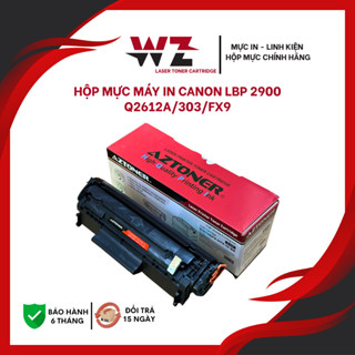 Hộp mực máy in Canon 2900 - HP 1020/1010/1012 (Q2612A/303/FX9) Có lỗ xã - nạp mực