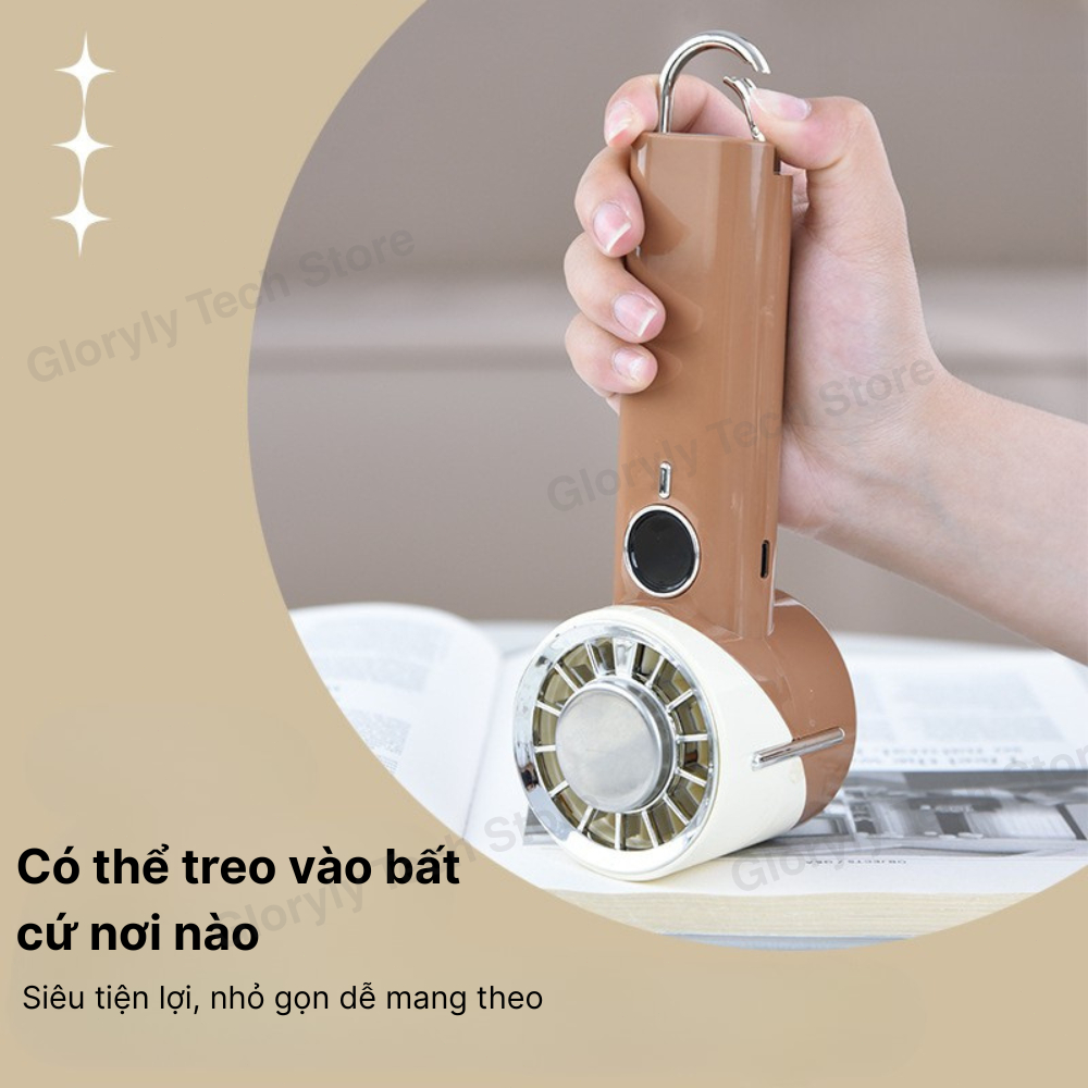 【Quạt cầm tay Mini】100 Cấp độ gió siêu mạnh siêu mát Màn hình kỹ thuật số Quạt Mini tiện lợi cần thiết để mang ra ngoài | BigBuy360 - bigbuy360.vn