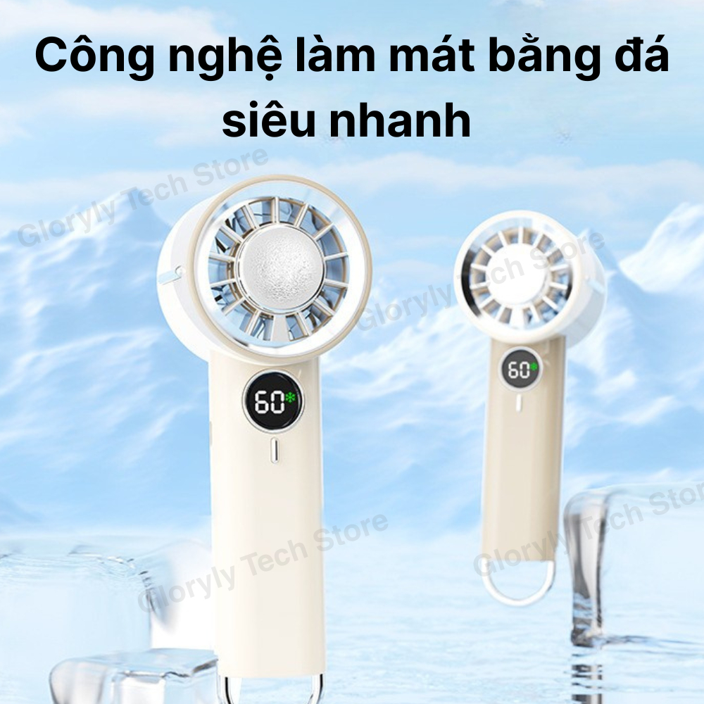 【Quạt cầm tay Mini】100 Cấp độ gió siêu mạnh siêu mát Màn hình kỹ thuật số Quạt Mini tiện lợi cần thiết để mang ra ngoài | BigBuy360 - bigbuy360.vn