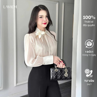 LAVIEM - Áo sơ mi dài tay và quần đen dáng suông - Mia Shirt & Jaquint Pant (không kèm hoa cài)