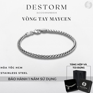 Vòng Tay Titan Destorm Maycen Bracelet, Lắc Tay Unisex Cho Nam Nữ Thép Không Gỉ [HỎA TỐC], Có Hộp và Túi Đựng