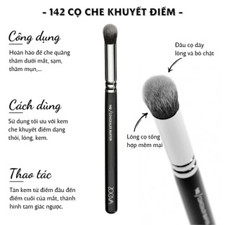 Cọ Trang Điểm Che Khuyết Điểm Đầu Tròn ZOEVA Luxe Complete Concealer Buffer 142