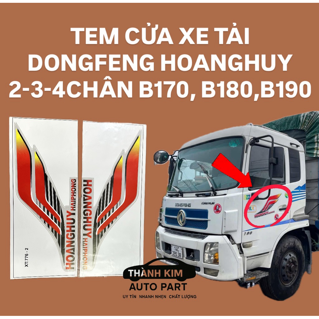 TEM XE TẢI DONGFENG HOANGHUY 2-3-4CHÂN B170, B180, B190, TRAGO