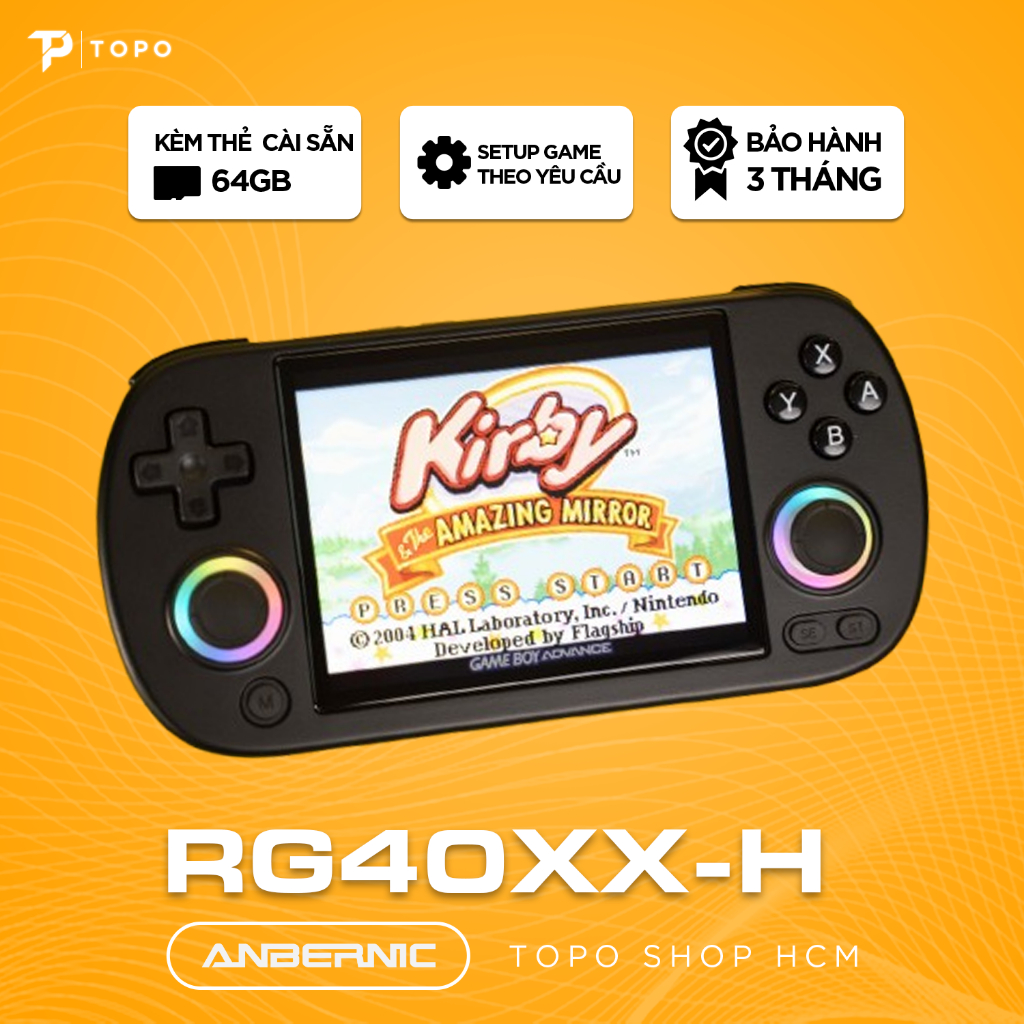 Anbernic RG40XX H - Máy chơi game cài sẵn HĐH MuOS 2025 và kho Game Java + Game Port chọn lọc