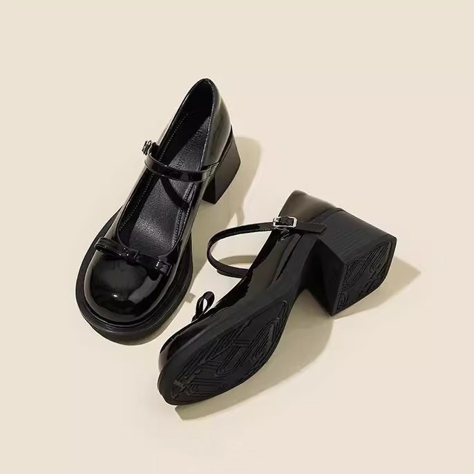 [FORM RỘNG LÙI 1 SZ] Giày Đốc Nữ Đế Cao 5P Tiểu Thư Đính Nơ Xoè Viền Ren Phong Cách Hàn Quốc Mã V098 | BigBuy360 - bigbuy360.vn