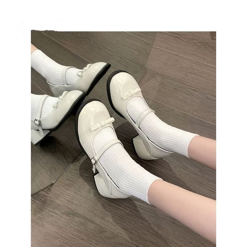 [FORM RỘNG LÙI 1 SZ] Giày Đốc Nữ Đế Cao 5P Tiểu Thư Đính Nơ Xoè Viền Ren Phong Cách Hàn Quốc Mã V098 | BigBuy360 - bigbuy360.vn