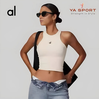 Áo Thể Thao Nữ Hãng AL0 – YS69W Siêu Mát, Co Giãn, Ôm Sát, Croptop Có Mút Ngực – Áo Yoga & Tập Gym Cao Cấp