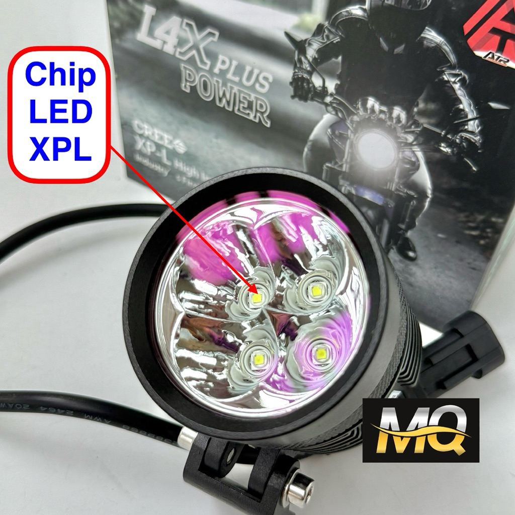 Đèn Trợ Sáng L4X Plus XPL HD 12-24v DC Lắp Ô Tô Xe Máy W4 T19 mQshop