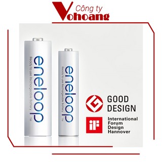 Bộ 2 pin sạc AA Panasonic Eneloop 2000mAh NiMH điện áp 1.2V (Trắng)