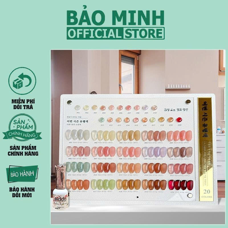 ( GIÁ SALE SIÊU SỐC ) Sơn thạch EIDDO 20 màu - Chai 15ml - Sơn gel thạch trong tone màu nhẹ nhàng , 