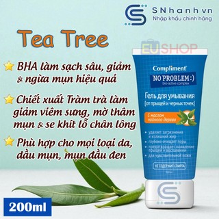 Gel rửa mặt Compliment No Problem giảm viêm, mụn 200ml