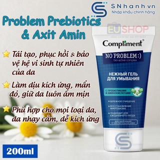 Gel rửa mặt Compliment No Problem giảm viêm, mụn 200ml