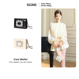 Ví nữ mini đính đá đeo chéo Cara Wallet không đựng vừa điện thoại