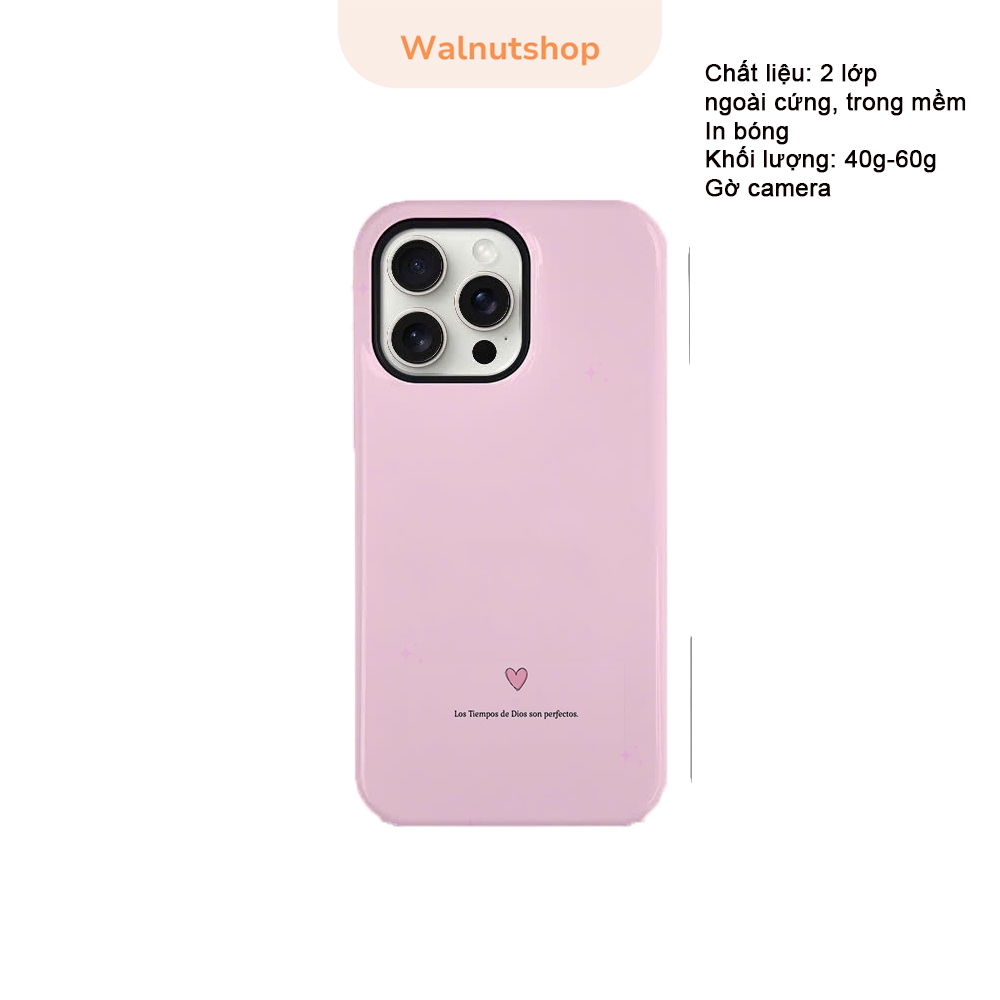 Ốp in hình trái tim nền hồng B1 iphone - full mã từ ipX - ip16 promax - ốp in hình kute iphone - ốp 