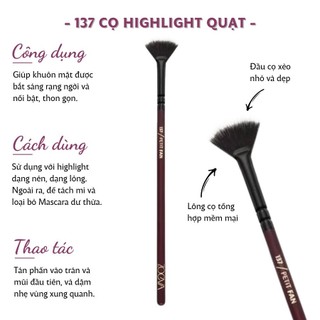 Cọ Trang Điểm Dạng Quạt Nhỏ Và Phủ Phấn Mắt ZOEVA 137 Petit Fan
