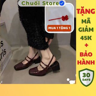 [SẴN CHUẨN QC] Giày Sandal LOẠI 1 nữ kiểu dáng Slingback mũi vuông kiểu dáng cổ điển phong cách hàn quốc