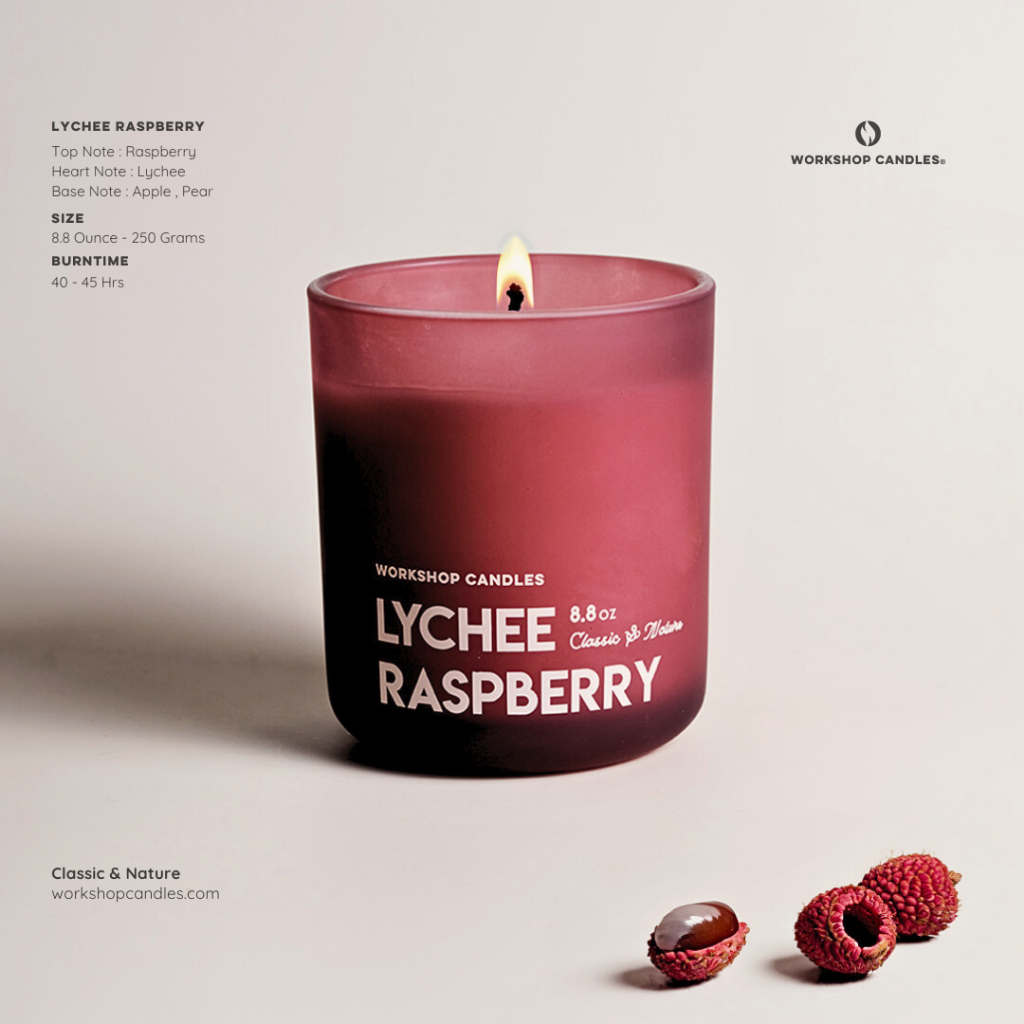 Nến Thơm Cao Cấp Lychee Raspberry by Workshop Candles 8.8oz