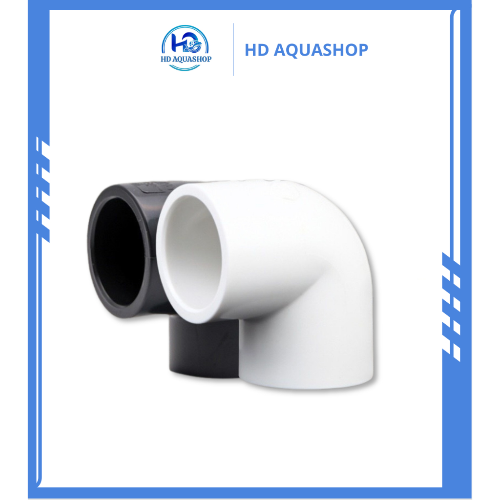 Cút vuông , Co 90 độ trắng phi 20 25 32mm chuyên dùng cho hồ cá cảnh,hồ cá công nghệ