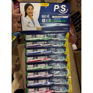 combo 12 bàn chải PS 123 giá bao bì 11k