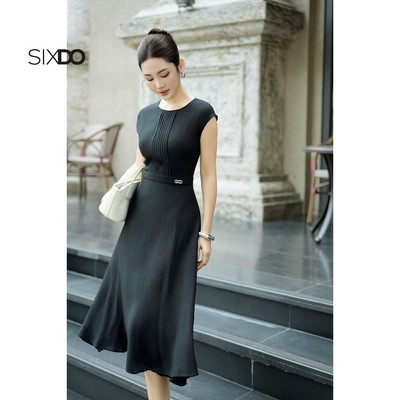 Đầm tay hến nhún ngực SIXDO (Woven Flared Dress)