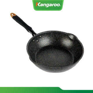 Chảo nhôm chống dính, vân đá, đáy từ Kangaroo KG654xs  kg651xs kg661xs kg662xs size 20cm