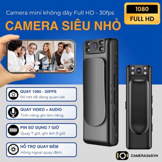 Camera siêu nhỏ giám sát trong nhà, Camera mini Full HD góc rộng 180 độ sắc nét ( Video + Ghi Âm ) 2 in1