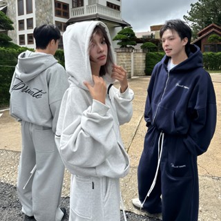 SET BỘ NỈ VER 3 PREMIUM ÁO KHOÁC BOXY NỈ BÔNG HOODIE ZIP PRIVATE EMPTI.CLUB AKQD-03