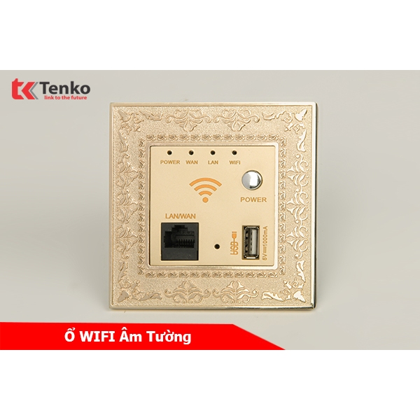Ổ Wifi Âm Tường Mặt Tân Cổ Điển Tenko TK-F88-69
