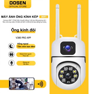 DOSEN PRO Camera Wifi 2 MẮT XEM 2 MÀN HÌNH cùng lúc SQ21 xoay 360 độ xem đêm có màu hỗ trợ đàm thoại 2 chiều 