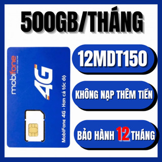  SIM 4G MOBI FULL DATA MDT150 12SKY59 LOCAL A500 12A50S MDT250 12FD50 TẶNG 150GB TRỌN GÓI 1 NĂM KHÔNG TỐN PHÍ GIA HẠN 