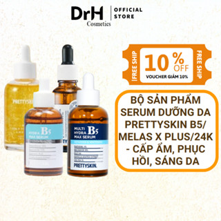 Bộ Sản Phẩm Serum Dưỡng Da Prettyskin B5/Melas X Plus/2 4 K - Cấp Ârm, Phục Hồi, Sáng Da