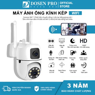  DOSEN PRO Camera SQ21 Wifi 2 MẮT XEM 2 MÀN HÌNH cùng lúc xoay 360 độ xem đêm có màu hỗ trợ đàm thoại 2 chiều 