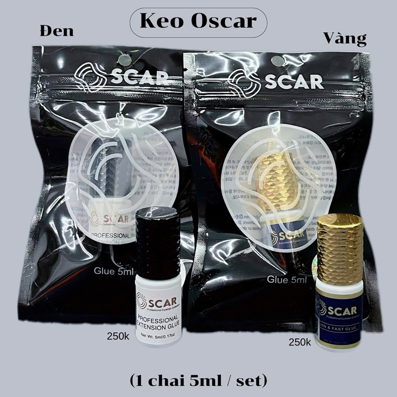 Keo Oscar 5ml (đen 5ml và vàng 5ml)mùa hè và lạnh