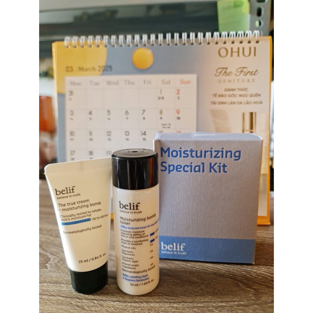 Combo dưỡng Belif 50ml toner + 25ml kem dưỡng