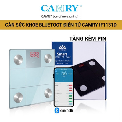 Cân điện tử CAMRY IF1131 cân sức khỏe thông minh, chính xác từng li, màn hình LCD lớn có đèn nền, kiểu dáng hiện đại