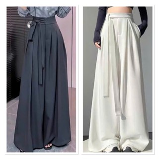  Quần Tây Ống Rộng Giả Váy Cột Nơ   Bigsize 40- 75kg   dài 100cm  chất ruby mềm mịn mát- Mã 18 
