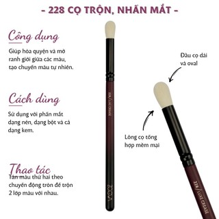 Cọ Trang Điểm Blend Và Nhấn Màu Mắt ZOEVA Opulence Vegan Crease Brush 228