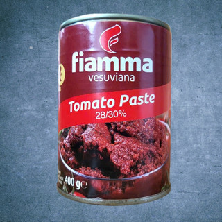 FIAMMA << Lon ĐỎ nhỏ 400g >> CÀ CHUA XAY NHUYỄN [ITALIA] VESUVIANA Tomato Paste 28/30% (HALAL)