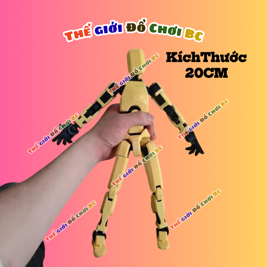 Robot 20Cm [ in 3D ] Đồ Chơi Lắp Ráp Mô Hình Robot Biến Hình có khớp nối cử động linh hoạt Diy,Dummy