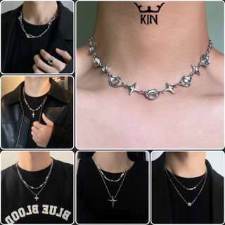  Dây Chuyền Nam Nữ Nhiều Lớp – Vòng Cổ Titan Chống Gỉ Mạ Bạc Phong Cách Y2K Hiphop – Phụ Kiện Thời Trang Genz Đi Chơi KIN 